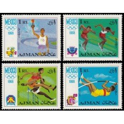 Ajman 82 (4 valores) 1968 Juegos olímpicos de México MNH