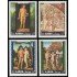 Ajman Aéreo 33 (4 valores) 1968 Pintura Adan y Eva MNH