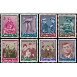 Ajman 19/26 1964 Aniv. de la muerte del presidente John F. Kennedy MNH