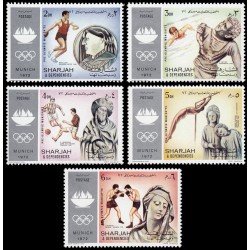 Sharjah 245 (5 valores) 1971 Juegos olímpicos de Munich 1972 MNH