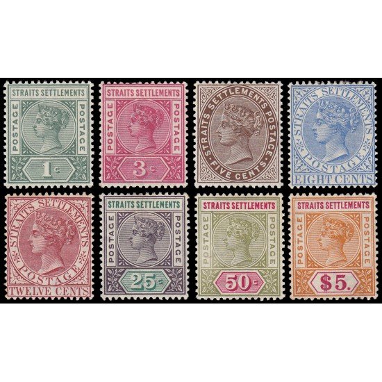 Malaysia Malasia Malaca 65/74 1892-01 Victoria MH