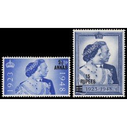 Mascate ODQ 14/15 1948 Bodas de plata de los soberanos británicos MNH
