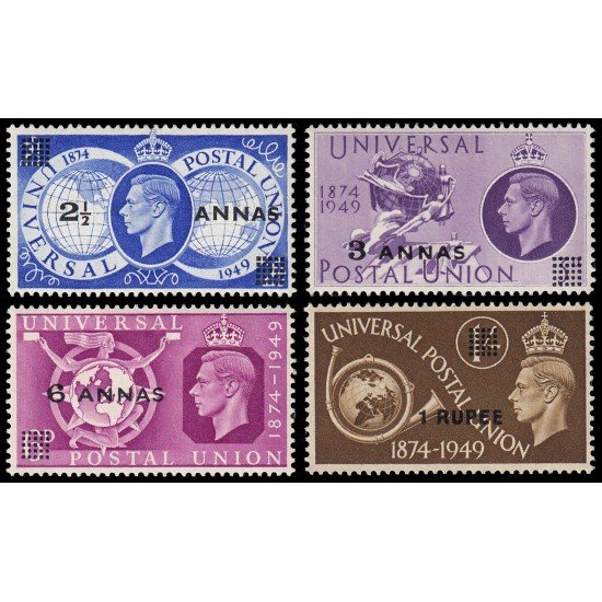 Mascate ODQ 16/19 1949 75 aniv. de la U.P.U. MNH