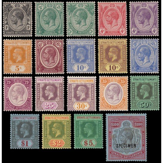 Malaysia Malasia Malaca 165/85 1921-32 Jorge V MH