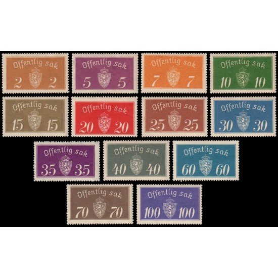 Noruega Servicios 9/21A 1933-37 MH