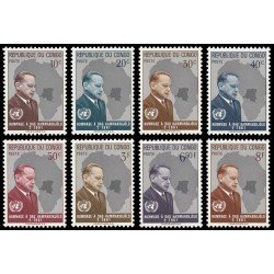 Congo Belga 454/61 1962 Homenaje a Dag Hammarskjold premio Nobel de la Paz MNH