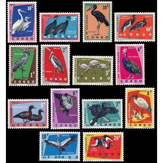 Congo Belga 481/94 1963 Protección de aves MNH