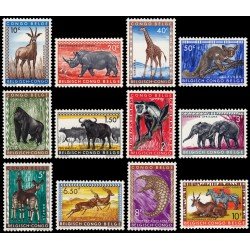 Congo Belga 350/61 1959 Animales salvajes MNH