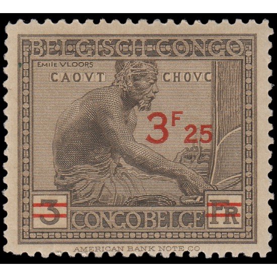 Congo Belga 161A 1931-32 Sellos de 1923-25 con sobrecarga MH