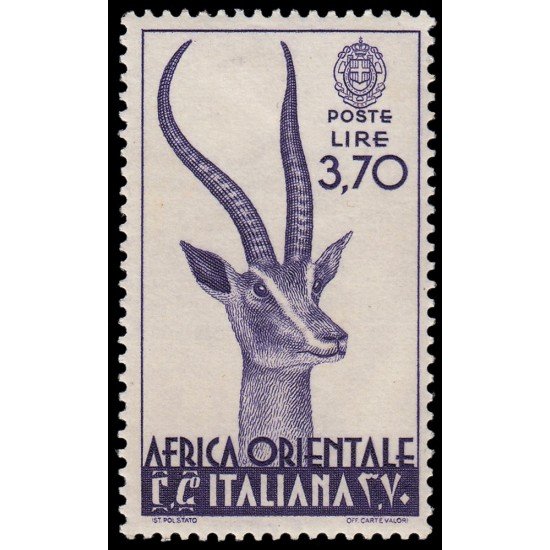 África Oriental Italiana 17 1938 Gacela MH