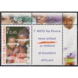 Vaticano 1342 2004 Lucha contra el SIDA Niños  MNH