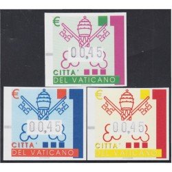 Vaticano Atms 15/17 2004 Escudos de la Santa Sede MNH Vaticano Atms 15/17 2004 Escudos de la Santa Sede MNH