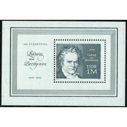 Alemania Oriental DDR  HB 28  1970 Bicentenario de Beethoven Lujo