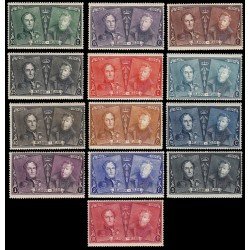 Bélgica 221/33 1925 75 Aniv. del sello Leopoldo I y Alberto I MNH
