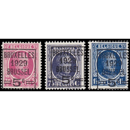 Bélgica 273/75 1929 Sellos de 1921-27 Serie Alberto I MNH Bélgica 273/75 1929 Sellos de 1921-27 Serie Alberto I MNH