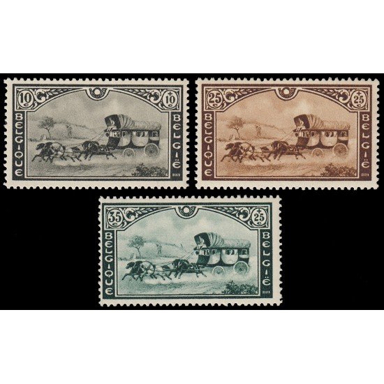 Bélgica 407/09 1935 Exposición filatélica internacional de Bélgica y del Congo Belga Diligencia MNH Bélgica 407/09 1935 Exposición filatélica internacional de Bélgica y del Congo Belga Diligencia MNH