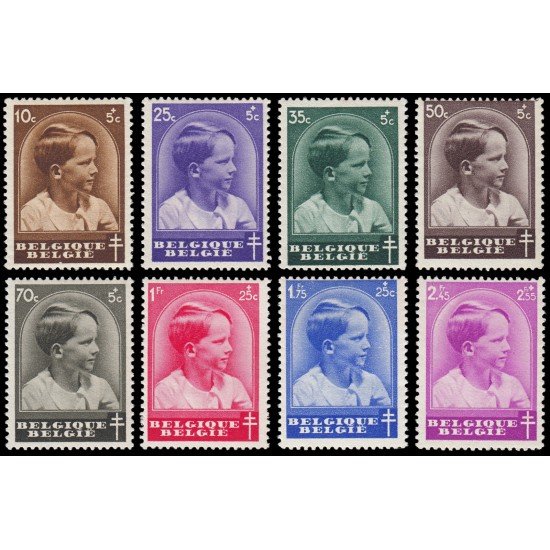 TEN/S Bélgica 438/45 1936 Obras antituberculosis Efigie del príncipe Baudouin MNH TEN/S Bélgica 438/45 1936 Obras antituberculosis Efigie del príncipe Baudouin MNH