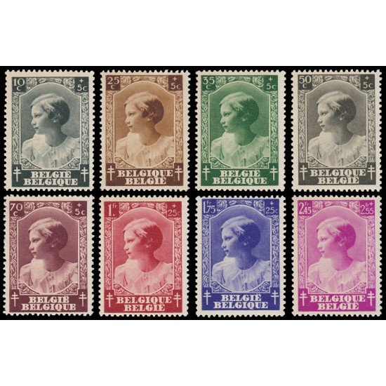 TEN/S Bélgica 458/65 1937 Obras antituberculosis Efigie princesa Joséphine-Charlote MNH TEN/S Bélgica 458/65 1937 Obras antituberculosis Efigie princesa Joséphine-Charlote MNH