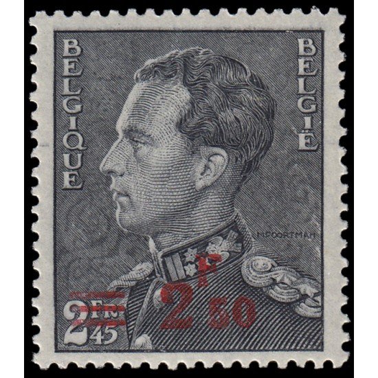 Bélgica 478 1938 Sello de 1936-37 Leopoldo III con sobrecarga MNH Bélgica 478 1938 Sello de 1936-37 Leopoldo III con sobrecarga MNH
