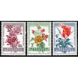 FL3/S Bélgica Belgium Nº 1122/24 1960 Florales de Gante Flora Lujo FL3/S Bélgica Belgium Nº 1122/24 1960 Florales de Gante Flora Lujo