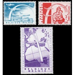 Bélgica Belgium Nº 1147/49 1960 Por los refugiados del Congo Aviones Lujo Bélgica Belgium Nº 1147/49 1960 Por los refugiados del Congo Aviones Lujo