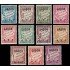 Gabón Gabonaise Tasas 1/11 1928 Sellos de Francia con sobrecarga MH