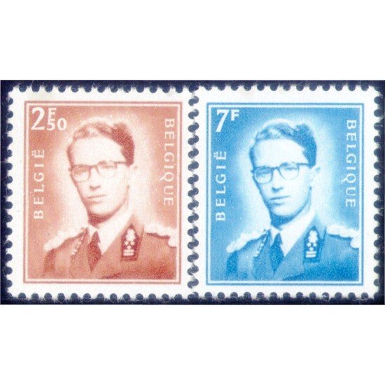 Bélgica 1574/75 1971 Serie Balduino I MNH