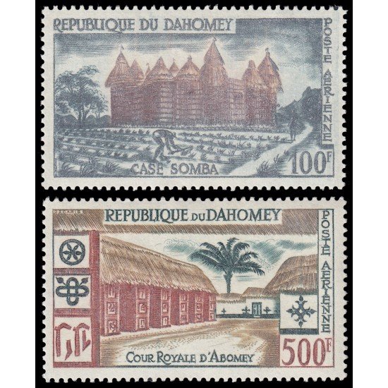 Dahomey Aéreo 18/19 1960 Vistas MNH