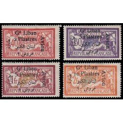 Gran Líbano Aéreo 5/8 1924 Sellos de Francia de 1900-20 con sobrecarga MH