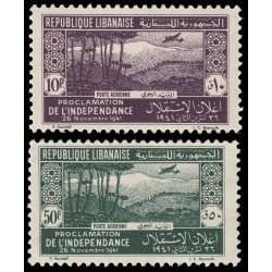 Gran Líbano Aéreo 80/81 1942 Aniversario de la Independencia MNH