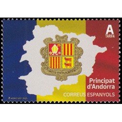 Andorra Española 567 2025 Bandera y escudo de Andorra MNH Tarifa A