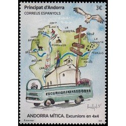 Andorra Española 574 2025 Andorra mítica Excursions en 4x4 MNH
