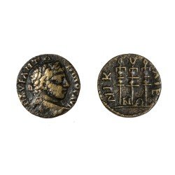 Moneda Imperio Romano Assarion Elagábalo 218- 222 d.C.