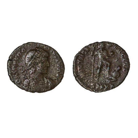Moneda Imperio Romano Maiorina Teodosio I 387-392 d.C.