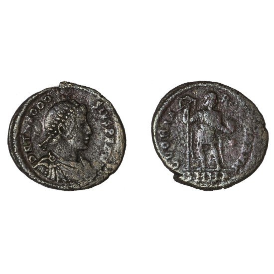 Moneda Imperio Romano Decargiro Teodosio I 393-395 d.C.