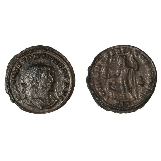 Moneda Imperio Romano Follis Constantino I 313 d.C.