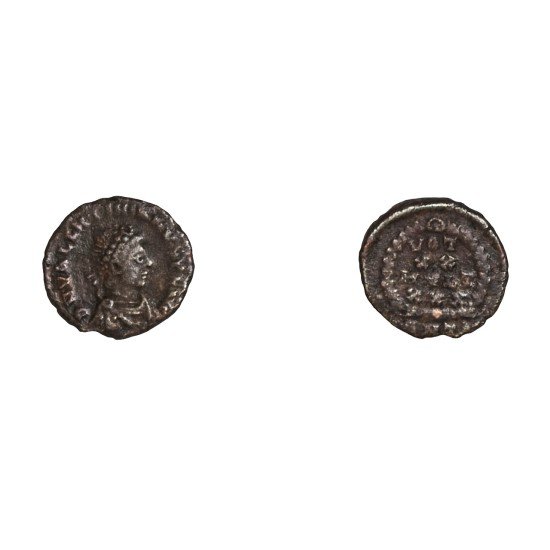 Moneda Imperio Romano ¼ de maiorina Valentiniano II 383 d.C.