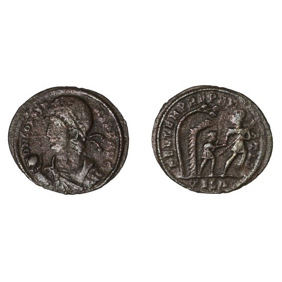 Moneda Imperio Romano ½ maiorina Constante 348-349 d.C.