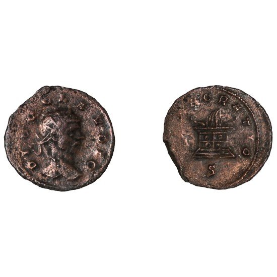 Moneda Imperio Romano Antoniniano Divo Claudio II 270 d.C.