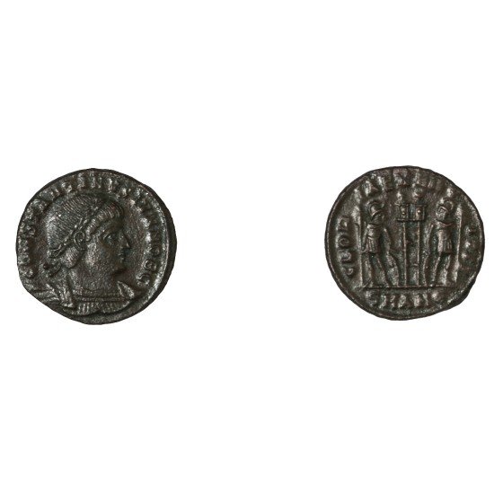 Moneda Imperio Romano Centenional Constantino II 330-335 d.C.