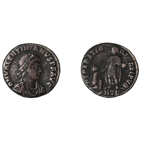 Moneda Imperio Romano Maiorina Valentiniano II 379-383 d.C. Moneda Imperio Romano Maiorina Valentiniano II 379-383 d.C.