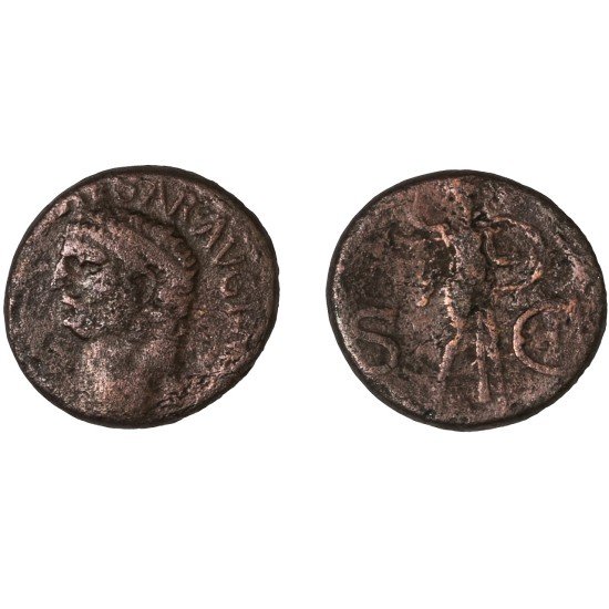 Moneda Imperio Romano As Claudio I 41-42 d.C.