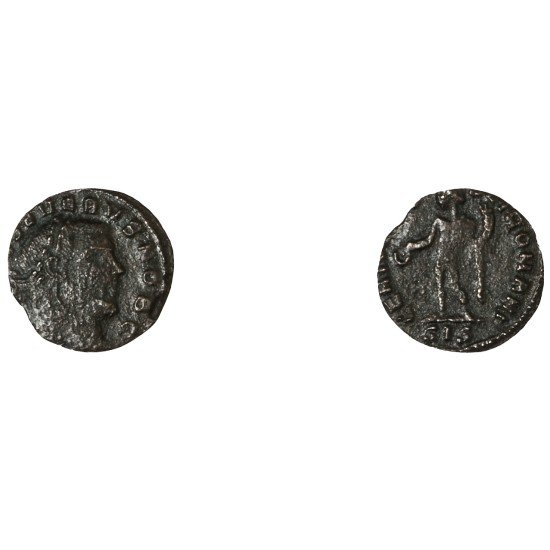 Moneda Imperio Romano ¼ de Follis Severo II 305 d.C.