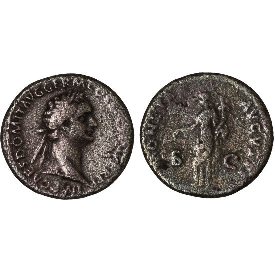 Moneda Imperio Romano As Domiciano 90-91 d.C.