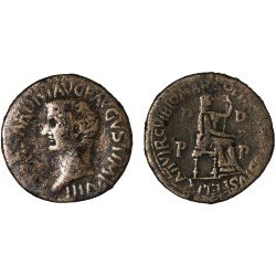 Moneda Imperio Romano Dupondio provincial Tiberio 27-28 d.C. Moneda Imperio Romano Dupondio provincial Tiberio 27-28 d.C.