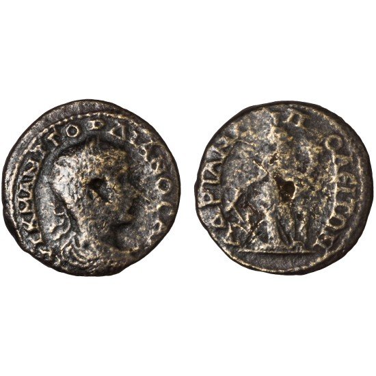 Moneda Imperio Romano Triassarion Gordiano III 238-244 d.C.