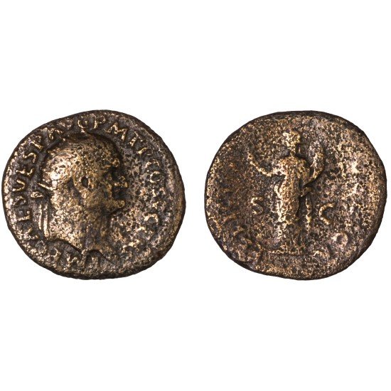 Moneda Imperio Romano Dupondio Vespasiano 74 d.C.