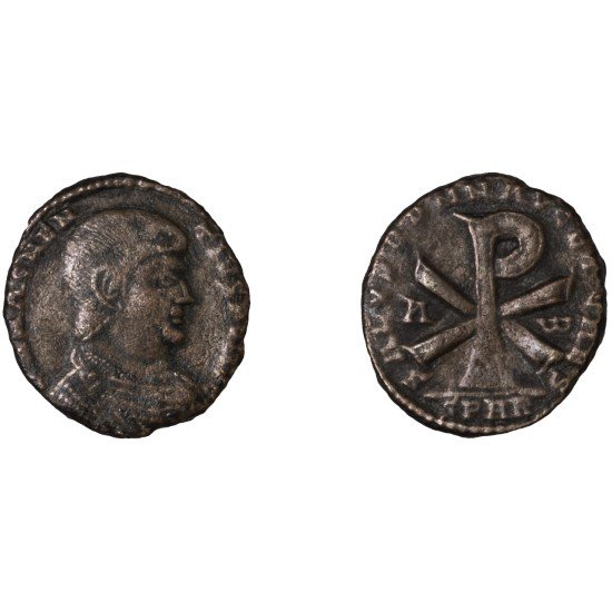 Moneda Imperio Romano Maiorina Magnencio 353 d.C.
