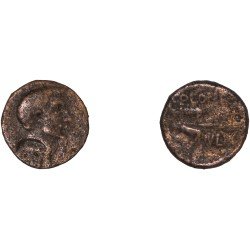 Moneda Imperio Romano Semis provincial Augusto 27 a.C. – 14 d.C.