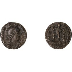 Moneda Imperio Romano Maiorina Teodosio I 383-386 d.C. Moneda Imperio Romano Maiorina Teodosio I 383-386 d.C.